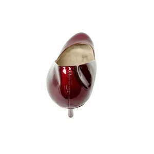 Joan & David Flipp Dark Red Patent Leather‎ Platform Pumps Heels Size 7.5 thumbnail 6