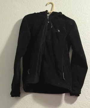 Mountain Hardwear Fleece Jacket Womens M Black Sherpa Wind Stopper Hiking thumbnail 1