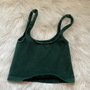 Happiness Runs Square Neck Crop in Green thumbnail 5