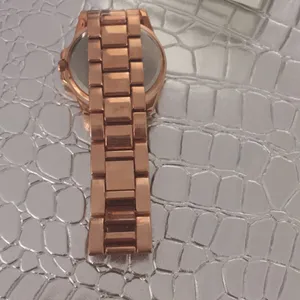 Rose gold watch with crystal encrusted face. thumbnail 3