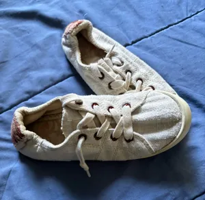ROXY Beige Lace Up Low Top Women's Casual Sneakers Soft Fabric with Rubber Sole thumbnail 1