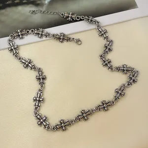Cross Link Chain Necklace for Men Women Punk Hip Hop Streetwear Unisex Necklace thumbnail 4