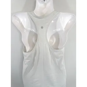 Lululemon‎ Swiftly Tech Racerback Tank Top 2.0 White Grey Stripe Size 6 Slim Fit thumbnail 5