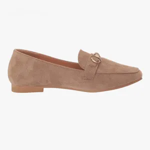 NEW YOKI Tan Faux Suede Loafer Flat 8 thumbnail 5