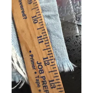Good‎ American Distressed Denim Shorts Light Wash Button Fly Size 10 thumbnail 7