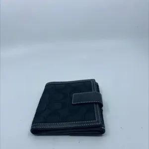 Coach Bi-Fold Black Signature C Canvas & Leather Wallet thumbnail 3