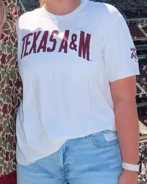 Thrifted Texas A&M Tshirt White Size XL thumbnail 1