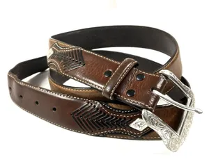 Nocona | Vintage Western Brown Leather Belt 46 thumbnail 1