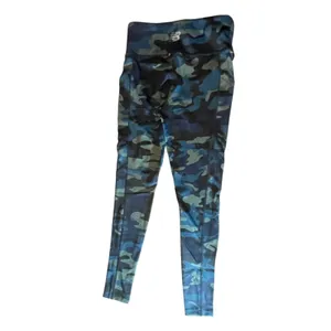 New Balance Womens Blue Camo High Rise Pocket Leggings‎ WP13471X Fast Drying S thumbnail 3