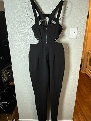 Hot Miami styles mesh cut out jumpsuit size Medium thumbnail 2