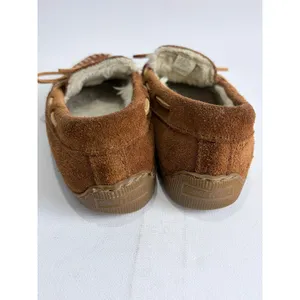 Minnetonka‎ Brown Suede Shearling Lined Moccasins Leather Laces Women's 6 thumbnail 8