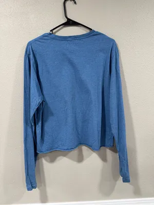 Vineyard Vines Classic Logo Tee in Dusty Blue Cropped thumbnail 3