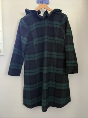 Tuckernuck Medium Blackwatch Daphne Dress Plaid Green Wool Holiday Christmas thumbnail 2