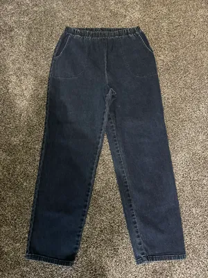 Denim & Co mpany Size Medium Elastic Waist Jeans thumbnail 1