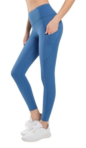 American Eagle Size Small Blue High-Waisted Leggings thumbnail 1