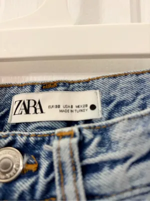 ZARA Light Blue Distressed Boyfriend Jeans thumbnail 3