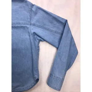 Z‎ SUPPLY Womens Blue Denim Button Down Shirt Shacket XS ZJ232414E Light Wash thumbnail 15