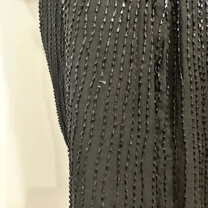 Vintage 80s Stenay Woman‎ Black Silk Beaded Sequin Cocktail Shift Dress Art Deco thumbnail 14