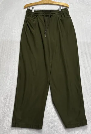 Althleta Farallon Pants Aspen Olive Drawstring Straight Leg Pockets Womens Small thumbnail 1