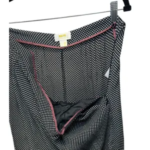 Maeve Anthropologie Polka Dot Wide Leg Pants Black White High Rise‎ Size 10 thumbnail 8