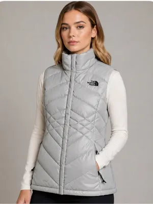 The North Face Aconcagua Vest Down 550 Fill Lunar Ice Grey Womens Medium NWT thumbnail 1