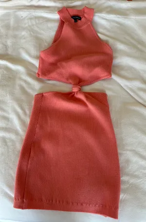 Cotton Candy LA Coral Mini Dress thumbnail 2