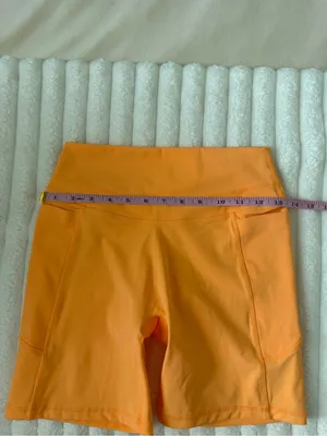 Oner Active Women's High-Waist Orange Active spandex Shorts thumbnail 6