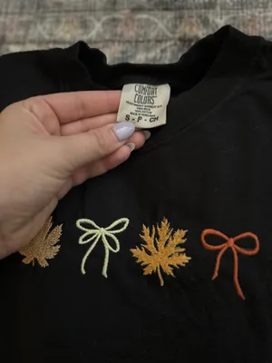 Fall Leaves Comfort Colors T-Shirt thumbnail 2