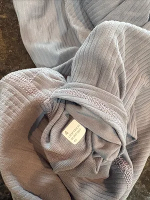 Lululemon High-Waist ribbed Leggings in dusty blue, 4 thumbnail 2