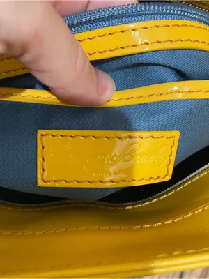 Dooney & Bourke Yellow Patent Leather Tote Shoulder Bag Purse Womens Handbag thumbnail 9