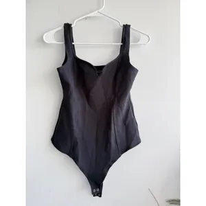Abercrombie & Fitch Soft A&F Collection Black Sweetheart V-Notch Bodysuit‎ Small thumbnail 2