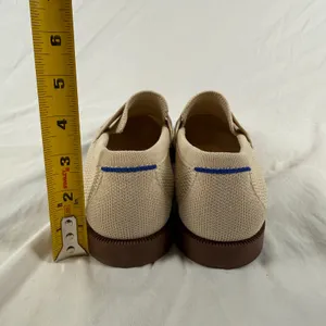 EUC Rothys The Penny Loafer Sand Beige Knit Casual Neutral Minimalist Loafers 8 thumbnail 5