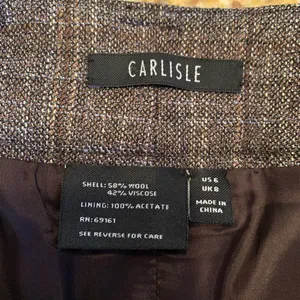 Carlisle Wool Blend Pants Women Size 6 Brown Straight Leg Trouser Tweed Lined thumbnail 5
