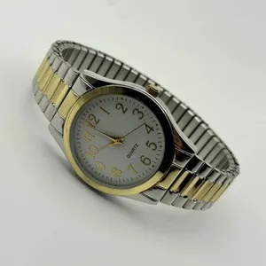 Accutime Watch Corp Two-tone St. Steel Classic Men’s Watch Working New Battery thumbnail 4