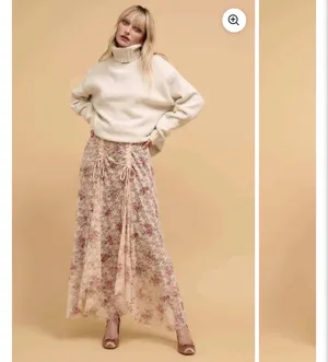 Boutique Pink Lace Maxi Skirt thumbnail 4