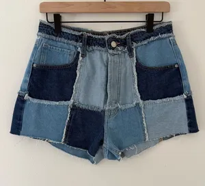 Wild Fable Highest Rise Denim Patchwork Cutoff Jean Shorts size 8 (28/29) thumbnail 1