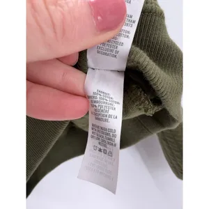 OFFLINE by Aerie Quilted Crewneck Sweatshirt Women XS Olive Green Thumbhole Cozy thumbnail 8