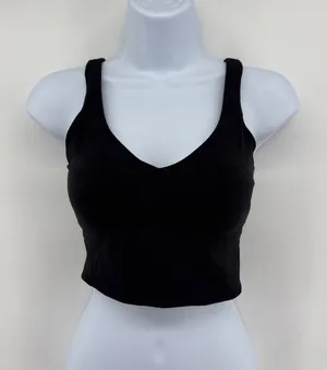 Lululemon Black Align Tank Top Nulu Light‎ Support Built In Bra Size 2 LW1DTMS thumbnail 1
