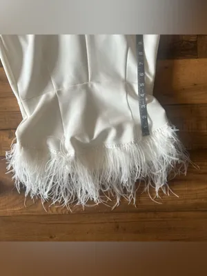White Strapless Feather thumbnail 3