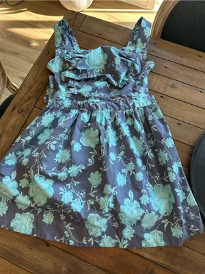 NWT Free People Meet Me in Maui Blue Purple Floral Mini Dress L thumbnail 8