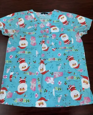 Just Love Christmas Short Sleeve Scrub Top Size Small thumbnail 1
