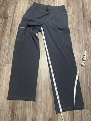 Women's Straight-Leg Scrub Pants in Charcoal Gray - Modern Professional thumbnail 9