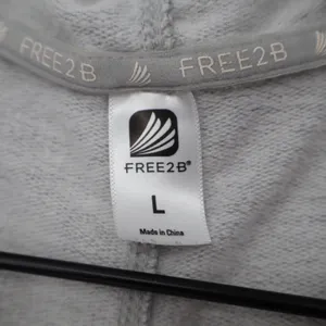 Free2B Free Country Womens Heather Gray Full Zip Hoodie Thumbholes Size L thumbnail 3