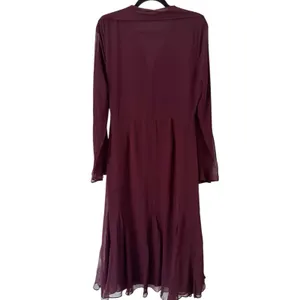 ASTR The Label Purple Chiffon Tie Neck Midi Dress Size Medium thumbnail 3