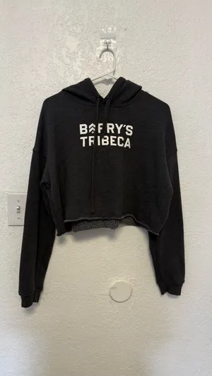 Barry's Bootcamp Tribeca Cropped Hoodie - Charcoal Grey - Medium thumbnail 2