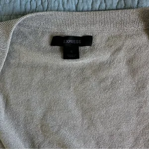 Express Vintage Y2K Silver Gray Bolero Top Cover Up S Crop thumbnail 3