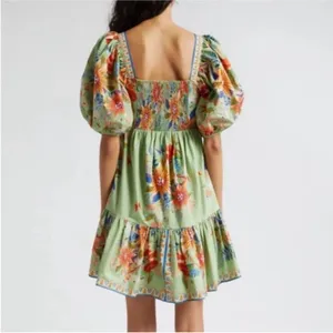 Farm Rio Free People Bright Yard Mini Dress- MED thumbnail 3