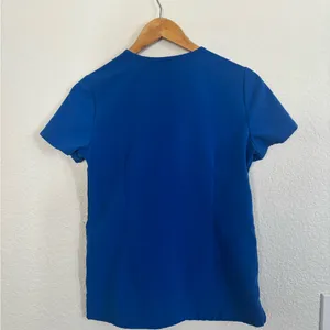 Figs Royal Blue Women's Short Sleeve Blue Top thumbnail 3