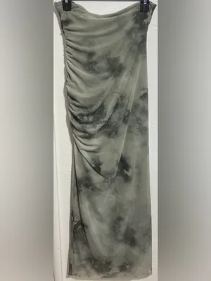 #24 Zara Strapless Cut Out Tulle Midi Dress Size L thumbnail 9