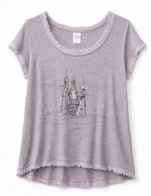 LC Lauren Conrad Cinderella Disney Castle Tee Shirt, Size Medium thumbnail 4